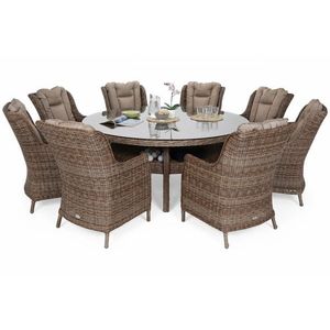 Zahradní jídelní set kulatý 8+1 polyratan obraz