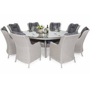 Zahradní jídelní set kulatý 8+1 polyratan obraz