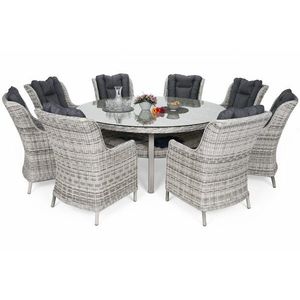 Zahradní jídelní set kulatý 8+1 polyratan obraz