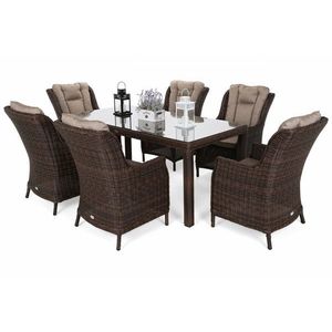Zahradní jídelní set 6+1 polyratan obraz