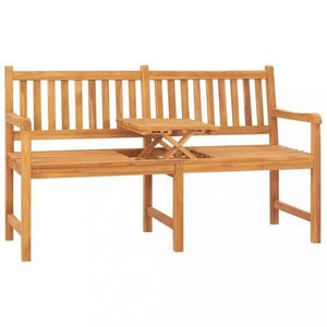 Zahradní lavice se stolkem 150 cm teakové dřevo Dekorhome obraz