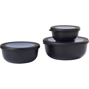 Potravinové krabičky v sadě 3 ks Nordic black – Mepal obraz