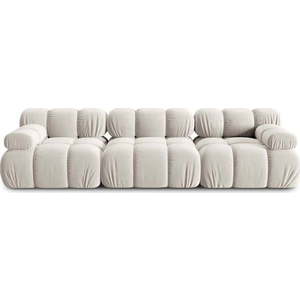 Béžová sametová modulární pohovka 282 cm Bellis – Micadoni obraz