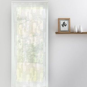 Vitrážová záclona s geometrickým motivem, zakončení tunýlkem obraz