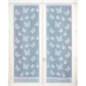 Rovná záclona s motivem motýlů, 1 pár obraz