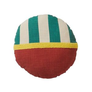 Kulatý polštář s geometrickým vzorem obraz