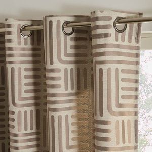 Žakárový závěs s potiskem čar obraz