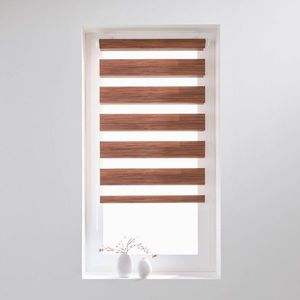 Roleta den/noc s efektem dřeva obraz