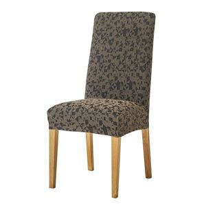 Pružný potah na židli, žíhaný žakár obraz