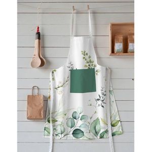 Zástěra s laclem a motivem listů obraz