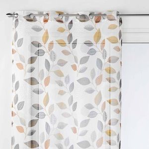 Záclona s potiskem lístků obraz