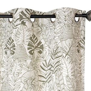 Závěs s očky a dvoubarevným potiskem džungle obraz