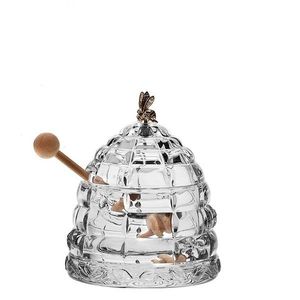 Crystal Bohemia dóza na med Včelí úl 115 mm obraz