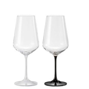 Crystalex Sklenice na víno BLACK&WHITE TWO CB 450 ml 2 ks obraz