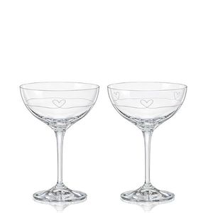 Crystalex Diamond Heart 210 ml 2 ks obraz