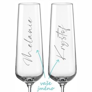 Personalizované sklenice na sekt Calligraphy 2 ks obraz