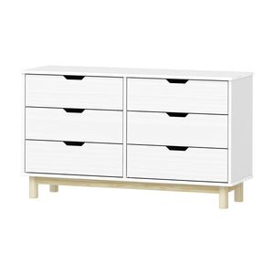 Komoda 3+3 zásuvky BONITO 2 bílý lak obraz