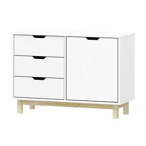 Komoda 1 dveře + 3 zásuvky BONITO 2 bílý lak obraz