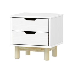 Noční stolek 2 zásuvky BONITO 2 bílý lak obraz