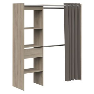 Úložný prostor/skříň se závěsem CHICAGO dub obraz