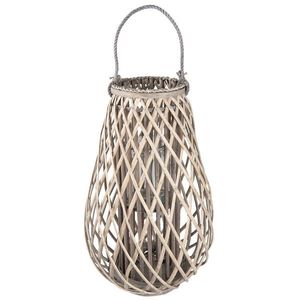 Dřevěná lucerna Antonella ve. L - Ø 38*60 cm 6RO0386L obraz