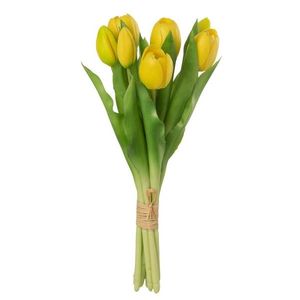 Kytice 7ks žlutých realistických tulipánů - 31cm 32912 obraz