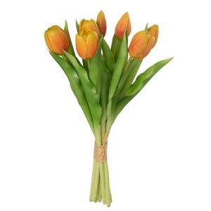 Kytice 7ks oranžových realistických tulipánů - 31cm 32915 obraz