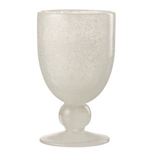 Bílá sklenička na víno na noze s bublinkami Wine Lisboa White - Ø9*15cm / 370ml 21688 obraz