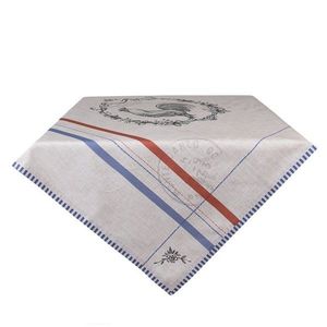 Béžový bavlněný ubrus s kohoutem Devine French Roster - 150*150cm DFR15 obraz