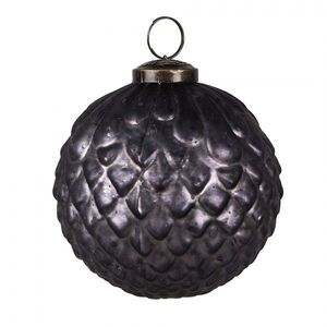 Tmavě fialová skleněná vánoční ozdoba - 10*10 cm 6GL4696 obraz