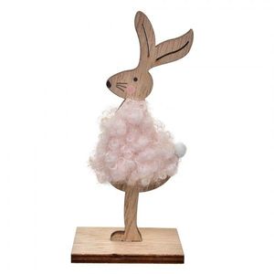 Dřevěná dekorace králíček Lapin Boisé - 5*4*12 cm 65632 obraz