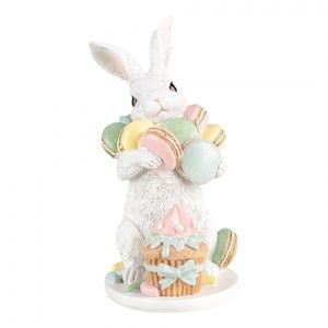 Dekorace králíček s makronkami - 13*15*25 cm 6PR5209 obraz