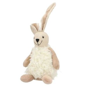 Béžový plyšový zajíček s chlupatým tělem - 14*12*33 cm 820417_světlý obraz