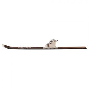 Hnědá antik dřevěná dekorace lyže s botou Ski Vintage - 7*15*140 cm 5H0723 obraz