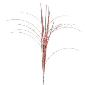 Vánoční růžová umělá třpytivá větvička - 25*3*76 cm 5PL0173 obraz