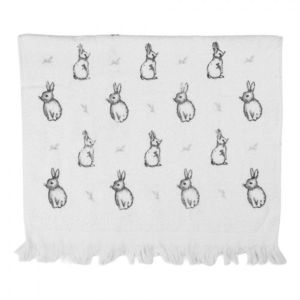 Bílý froté ručník s králíčky Bunny Buddies - 40*66 cm CTBNS-1 obraz