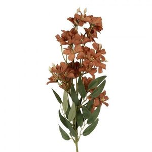 Dekorace větvička umělá květina s hnědým květem - 10*10*72 cm 5PL0191CH obraz