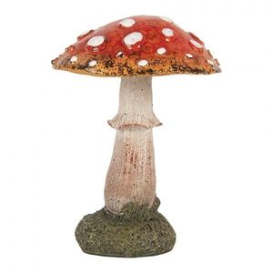 Dekorace figurka houba muchomůrka - Ø 9*12 cm 6PR5743 obraz