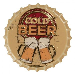 Keramický magnet zátka Cold Beer - Ø 7*1 cm 66367 obraz