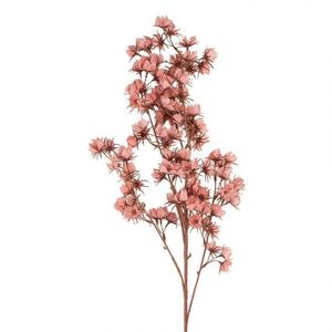 Dekorace umělá větvička s jemnými tmavě růžovými květy - 10*10*86 cm 5PL0201DP obraz