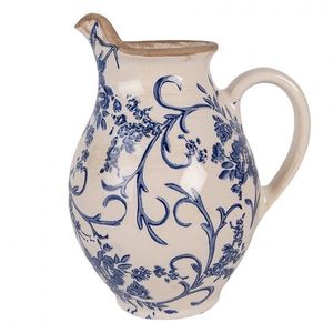 Keramický džbán s modrými květy Henria S - 16*12*19 cm 6CE2238S obraz