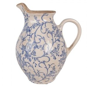Keramický džbán s modrými květy Henria M - 21*16*24 cm 6CE2238M obraz