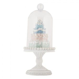 Dekorace dort pod skleněným poklopem na podnosu na noze - Ø 13*27 cm 6PR5847 obraz