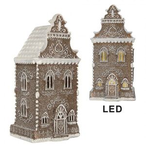Perníkový LED domek Gingerbread Cotti - 12*11*25 cm 6PR5815 obraz