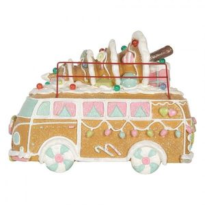 Vánoční perníkový autobus s LED světýlky Gingerbread - 31*12*23 cm / 2*AAA 6PR5837 obraz