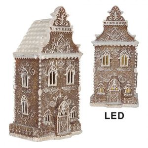 Perníkový LED domek Gingerbread Cotti - 12*11*25 cm 6PR5832 obraz