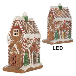 Perníkový LED domek Gingerbread Cotti Candy - 15*9*20 cm 6PR5846 obraz