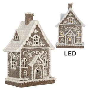 Perníkový LED domek Gingerbread Cotti - 16*10*23 cm 6PR5811 obraz