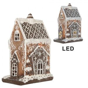 Perníková LED chaloupka Gingerbread Cotti - 15*9*20 cm 6PR5825 obraz