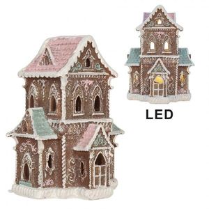 Perníkový LED domek Gingerbread Cotti - 15*12*20 cm 6PR5844 obraz